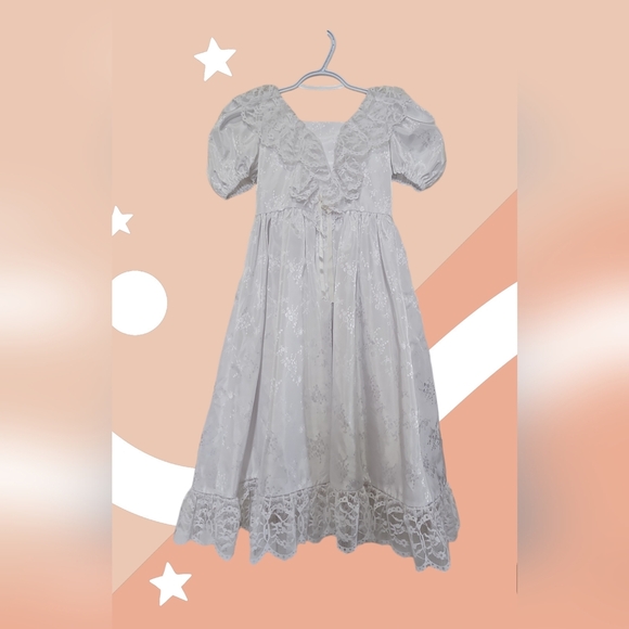 Girl's First Communion or Flower Girl White Dress - Veil included - Picture 5 of 10